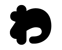 切り文字　【マイクわ1】サイズ：LL(200×200mm)素材：カッティングシート