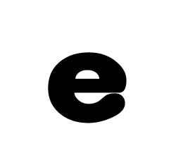 切り文字 【e】サイズ：M(120×120mm)素材：ホログラムシート・蛍光シート