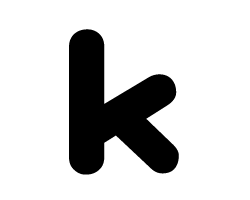切り文字　【k】サイズ：M(120×120mm)素材：カッティングシート