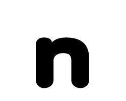 切り文字　【n】サイズ：SS(40×40mm)素材：カッティングシート