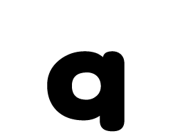 切り文字　【q】サイズ：SS(40×40mm)素材：カッティングシート