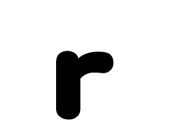 切り文字 【r】サイズ：L(140×140mm)素材：ホログラムシート・蛍光シート