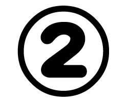 切り文字　【2(囲み)】サイズ：SS(40×40mm)素材：カッティングシート
