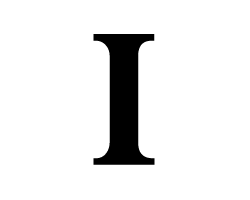 切り文字　【I(1)】サイズ：SS(40×40mm)素材：カッティングシート
