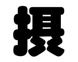 切り文字　【摂】サイズ：SS(40×40mm)素材：カッティングシート