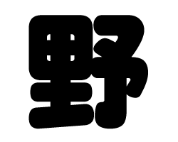 切り文字　【野】サイズ：SS(40×40mm)素材：カッティングシート