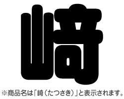 切り文字　【崎（たつさき）】サイズ：LL(200×200mm)素材：ホログラムシート・蛍光シート