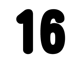 切り文字　【16】サイズ：SS(40×40mm)素材：カッティングシート
