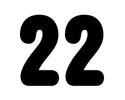 切り文字　【22】サイズ：LL(200×200mm)素材：カッティングシート(3.0)