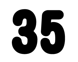 切り文字　【35】サイズ：SS(40×40mm)素材：カッティングシート