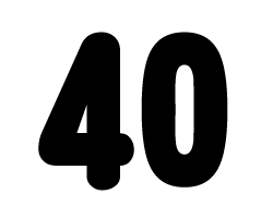 切り文字　【40】サイズ：SS(40×40mm)素材：カッティングシート