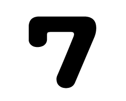 切り文字　【7】サイズ：SS(40×40mm)素材：カッティングシート