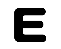 切り文字　【E】サイズ：SS(40×40mm)素材：カッティングシート