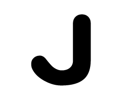 切り文字　【J】サイズ：SS(40×40mm)素材：カッティングシート