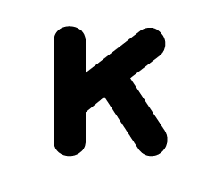 切り文字　【K】サイズ：SS(40×40mm)素材：ホログラムシート・蛍光シート