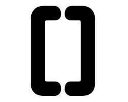 切り文字　【［］】サイズ：SS(40×40mm)素材：カッティングシート