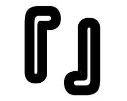 切り文字　【『』】サイズ：SS(40×40mm)素材：カッティングシート