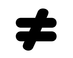 切り文字　【≠】サイズ：M(120×120mm)素材：カッティングシート