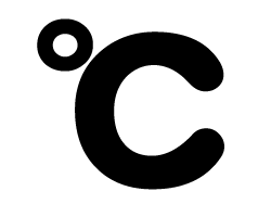 切り文字　【℃】サイズ：L(140×140mm)素材：カッティングシート