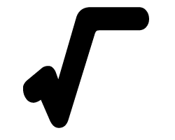 樂天商城 - 切り文字　【√】サイズ：L(140×140mm)素材：カッティングシート