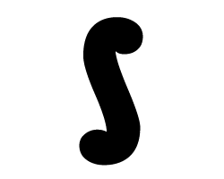 切り文字　【∫】サイズ：M(120×120mm)素材：カッティングシート(3)