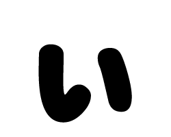 切り文字　【ぃ】サイズ：SS(40×40mm)素材：カッティングシート