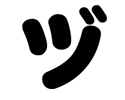 切り文字　【ヅ】サイズ：LL(200×200mm)素材：カッティングシート