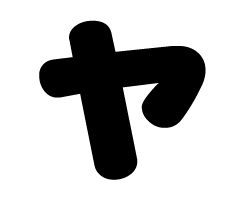 切り文字　【ヤ】サイズ：SS(40×40mm)素材：カッティングシート