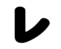 切り文字　【レ】サイズ：SS(40×40mm)素材：カッティングシート