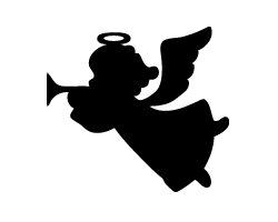 切り文字　【天使1】サイズ：S(80×80mm)素材：カッティングシート