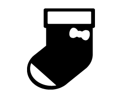 切り文字　【靴下1】サイズ：SS(40×4