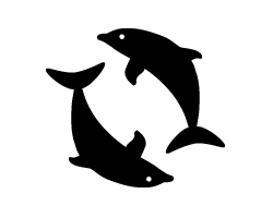 切り文字 【イルカ2】サイズ:SS(40×40mm)素材:カッティングシート 切り文字 【イルカ2】サイズ:SS(40×40mm)素材:カッティングシート