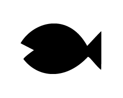 切り文字 【魚6】サイズ：SS(40×40mm)素材：カッティングシート