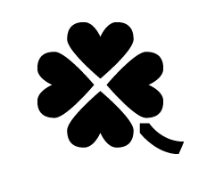 切り文字　【クローバー2】サイズ：LL(200×200mm)素材：ホログラムシート・蛍光シート