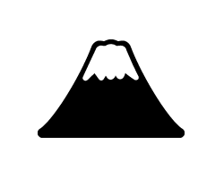 切り文字 【富士山1】サイズ：3L(うちわ最大サイズ)素材：ホログラムシート・蛍光シート