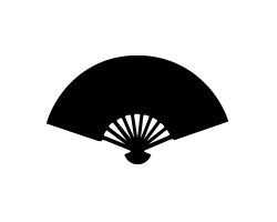 切り文字　【扇1】サイズ：M(120×120mm)素材：カッティングシート