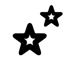 切り文字　【星5】サイズ：S(80×80mm)素材：カッティングシート