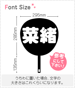 切り文字セット　【菜緒】1文字のサイズ：L(140×140mm)素材：ホログラムシート・蛍光シート