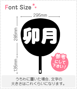 切り文字セット　【卯月】1文字のサイズ：L(140×140mm)素材：ホログラムシート・蛍光シート