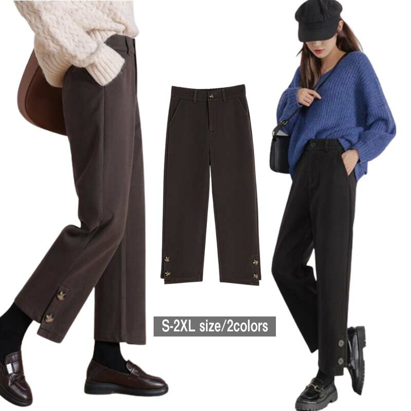 洗える レディースファッション ボトムス ワイドパンツ 大人パンツ 無地 ポンチ 楽ちん ストレッチ 春秋冬