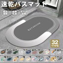 珪藻土 バスマット 足ふきマット 速乾 大判 北欧 かわいい ノンアスベスト 滑り止め 良好 抗菌 防臭 衛生的