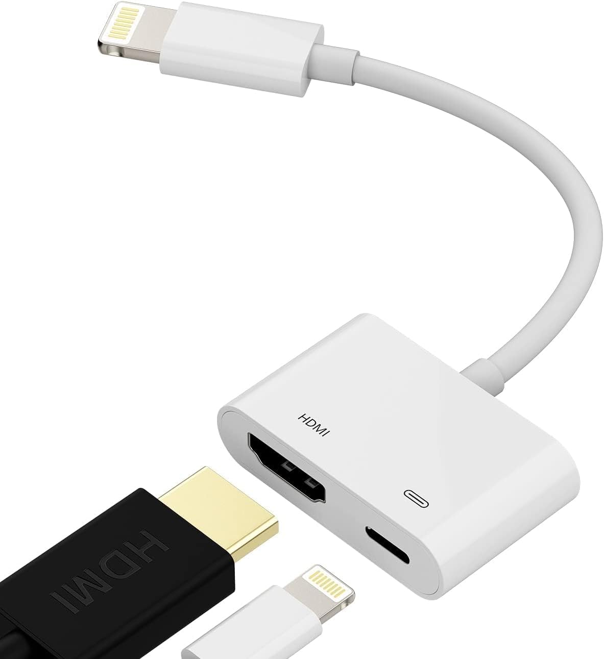 iPhone HDMI 変換ケーブル Lightning HDMI 変換ケーブル lightning mini hdmi 変換 アダプタ 変換 iPhone HDMI iPad HDMI 変換ケーブル 設定不要 高画質 iPhone HDMIケーブル 1080p テレビ 変換 Youtube ゲーム スマホ 接続 ケーブル iPad iOS