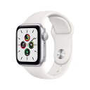 【整備済み品】Apple Watch SE (GPSモデル) - 40mm シルバーアルミニウムケースとホワイトスポーツバンド