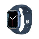 【整備済み品】Apple Watch Series 7 (GPSモデル) - 45mm ブルーアルミニウムケースとアビスブルースポーツバンドfj
