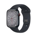 【整備済み品】Apple Watch Series 8 (GPS + Cellularモデル) - 45mm ミッドナイトアルミニウムケースとミッドナイトスポー...