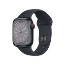 【整備済み品】Apple Watch Series 8 (GPS + Cellularモデル) - 41mm ミッドナイトアルミニウムケースとミッドナイトスポー...