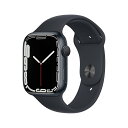 【整備済み品】 Apple Watch Series 7 (GPSモデル) - 45mm ミッドナイトアルミニウムケースとミッドナイトスポーツバンド (整備済み...
