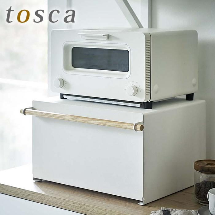 Rakuten - ブレッドケース トスカ tosca ブレッド缶 大容量 スチール キッチン収納 調味料入れ スパイスラック パンケース おしゃれ 北欧 ナチュラル シンプル カウンター上収納 ホワイト 4376 山崎実業 yamazaki