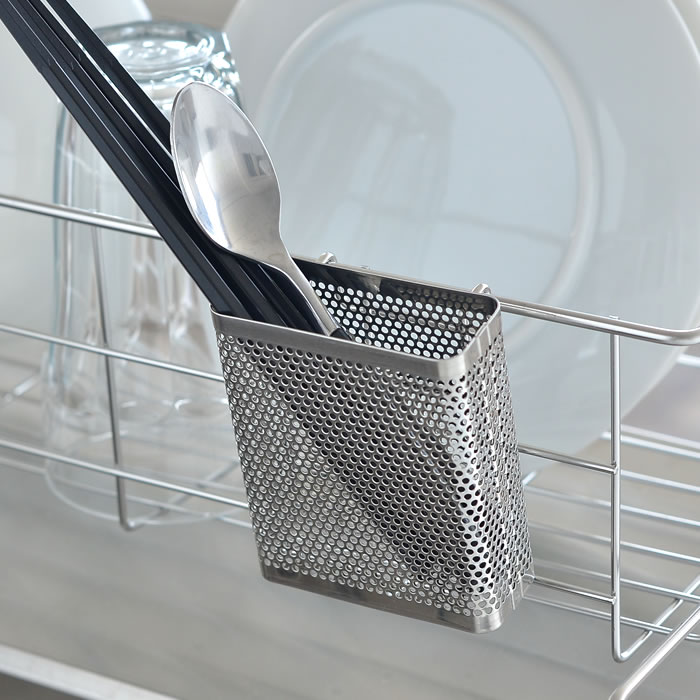 燕三条 ステンレス 箸ポケット スリム カトラリー用水切り 取り付けタイプ おたま しゃもじ ターナー ..