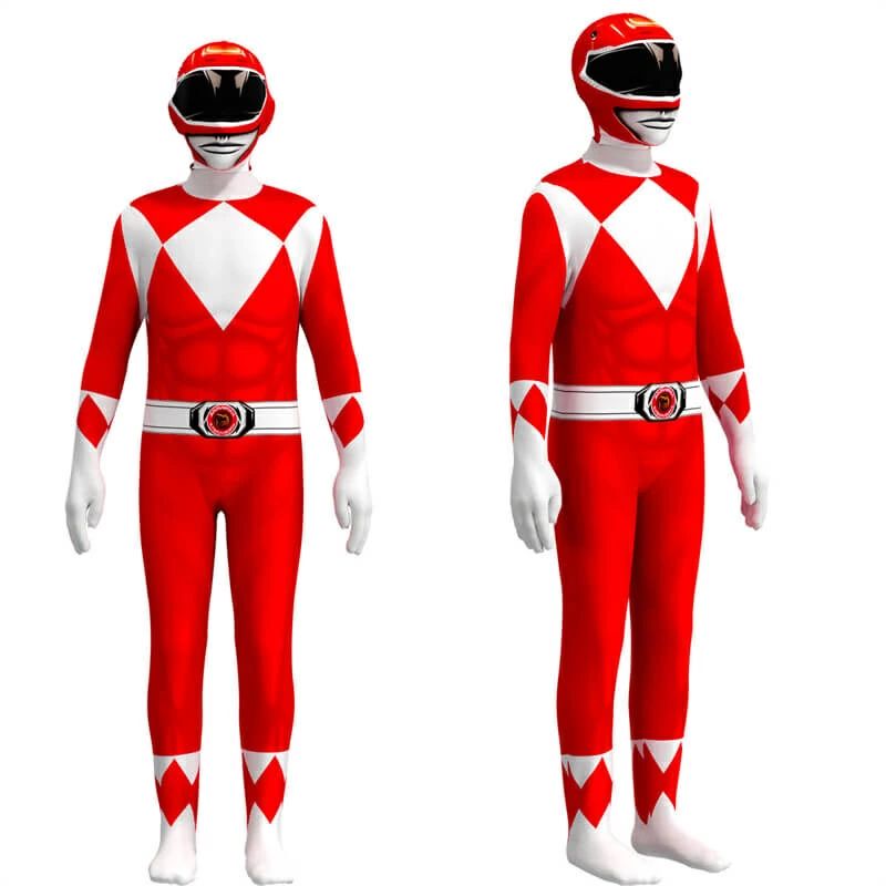 プレスゼロ楽天市場店の最安値挑戦／戦隊 ヒーロー 全身タイツ コスプレ パワーレンジャー コスチューム 子供 大人 スーツ 特撮 衣装 グリーン 大人 モフスーツ｜アングル3